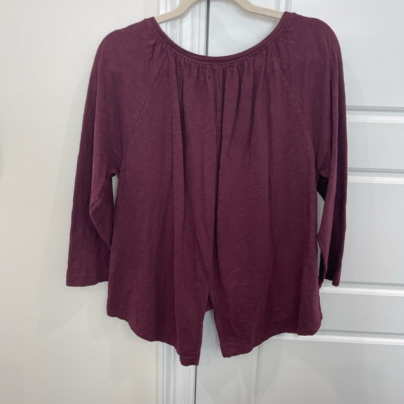 SOLD!! 
Madewell Maroon Burgundy Long Sleeve Fall Top, Small - Picture 3 of 4